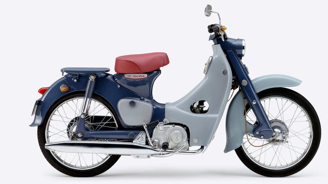 Vue latérale du Super Cub.