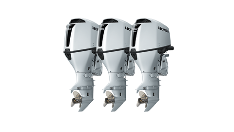 Moteurs BF115, BF135 et BF150 de trois quarts face.