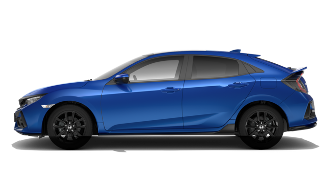 Vue de profil de la Honda Civic.