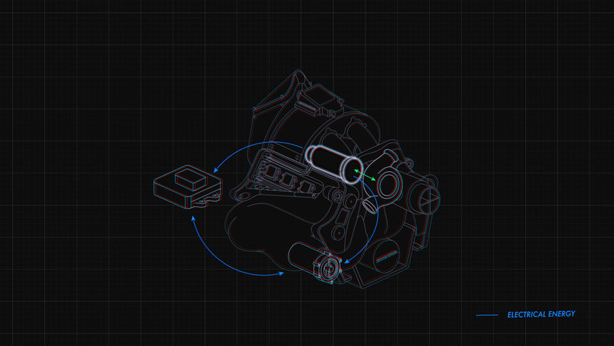 CAO 3D d'une unité moteur-générateur