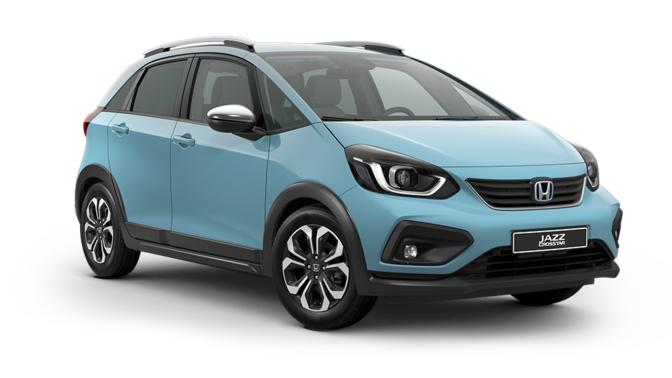 Vue de trois quarts avant de la Honda Jazz