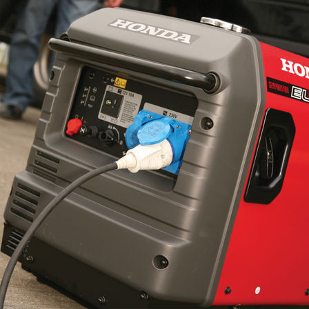 Vue rapproch&eacute;e d'un groupe &eacute;lectrog&egrave;ne Manoeuverable High-Tech.