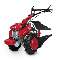 Motoculteur transformable de trois quarts face, tourn&eacute; vers la gauche.