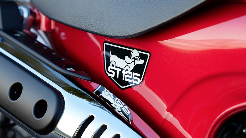 Gros plan sur le logo Dax 125