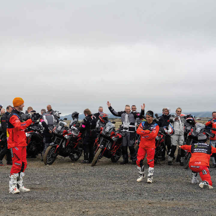 Honda Adventure roads celebration with riders