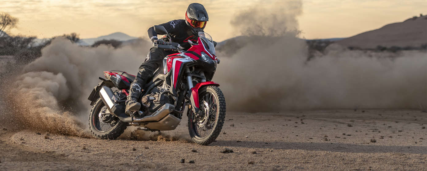 Honda CRF1100L Africa Twin in the desert.