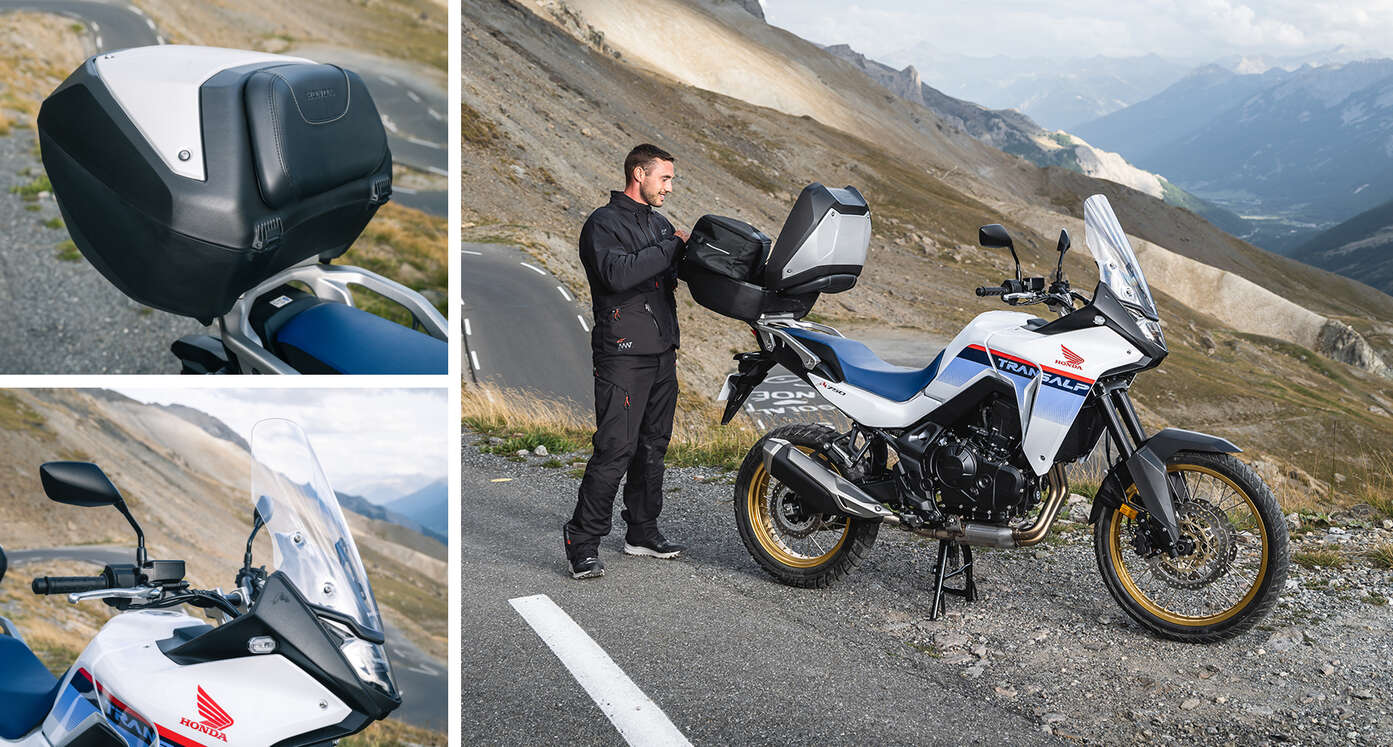 XL750 Transalp équipée du Pack Urban.