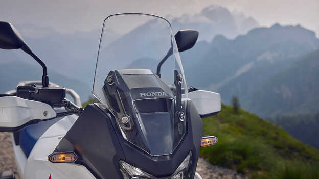 Gros plan sur le Durabio, un matériau durable utilisé sur la XL750 Transalp.