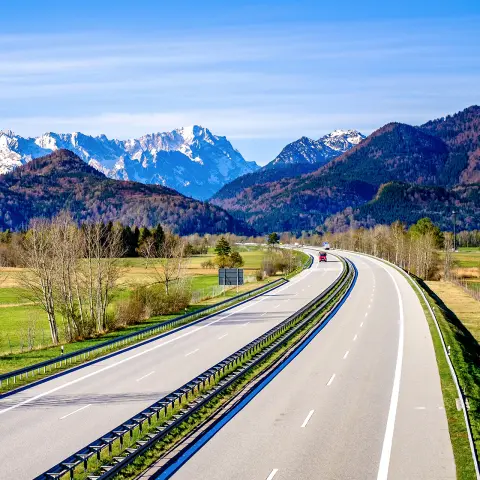 Autoroute des alpes européennes (à proximité de garmisch-partenkirchen)