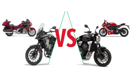 Combination of Honda motorcycles.