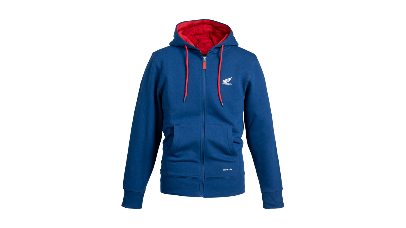 Sweat à capuche zippé bleu 2025