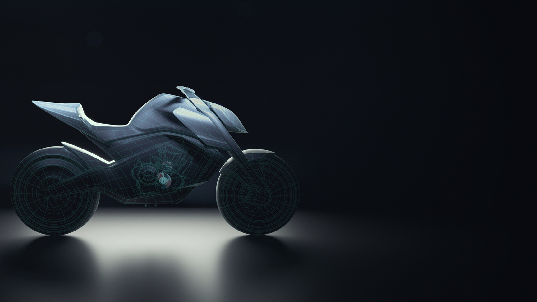 Image conceptuelle de la Honda Hornet vue de côté.