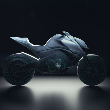 Image conceptuelle de la Honda Hornet vue de côté.