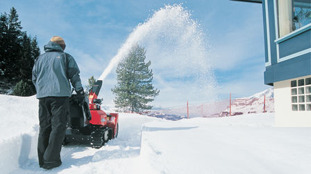 Honda Hybrid snowthrower, on location.