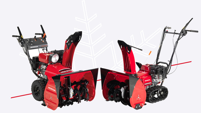 2 fraises &agrave; neige Honda, trois quart