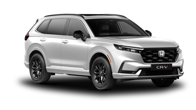 Honda CR-V e:HEV hybride Advance blanc, vue de trois quart