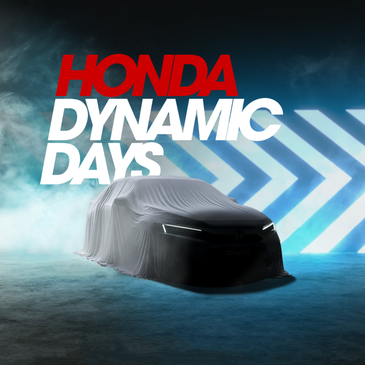 Visuel de la nouvelle Civic sous une bâche pour les Honda Dynamic Days