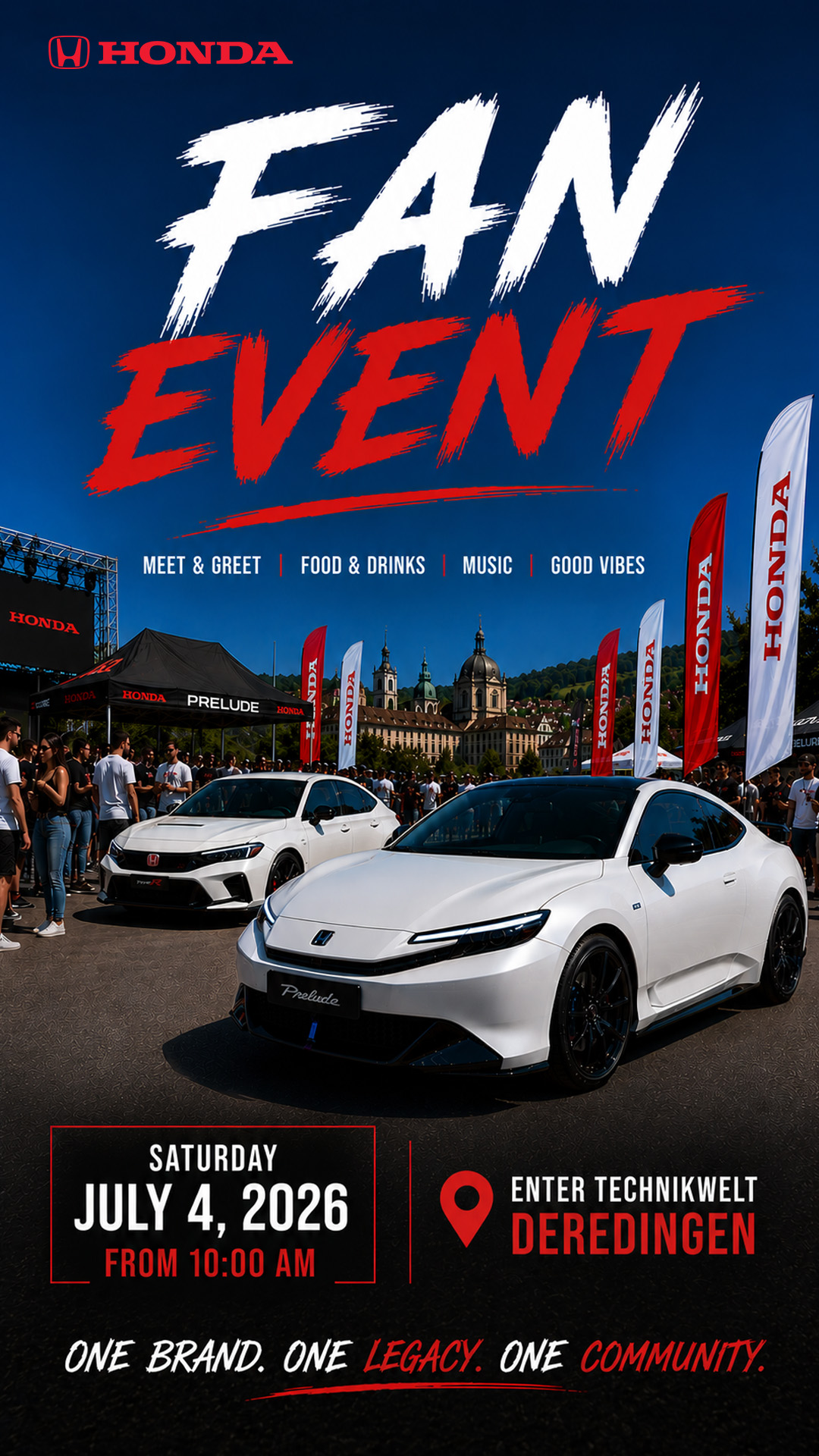 Visuel Fan Event avec date et lieu, samedi 4 juillet à partir de 10h à Derendingen