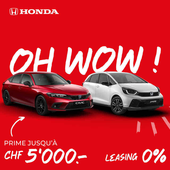 Offres spéciales Oh Wow Honda Civic et Honda Jazz
