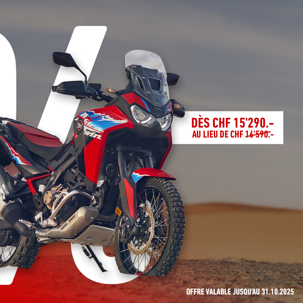 africa twin avec promo et % en arrière plan