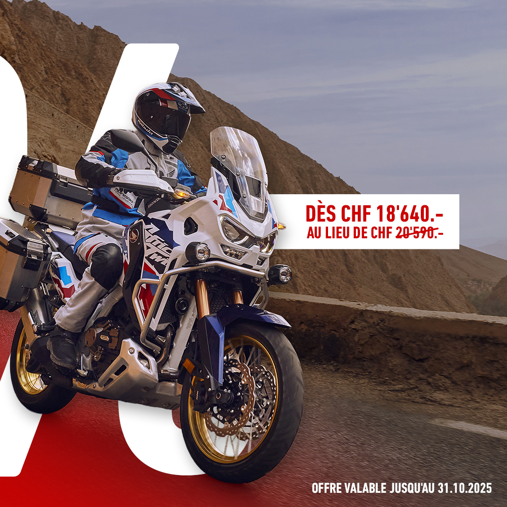 africa twin avec promo et % en arrière plan